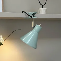 Dyberg Larsen klipsilamppu Sleep, mintunvihreä, Ø 15 cm, teräs
