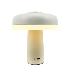 Dyberg Larsen ladattava LED-pöytävalaisin Porter, valkoinen, korkeus 16 cm