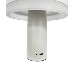 Dyberg Larsen ladattava LED-pöytävalaisin Porter, valkoinen, korkeus 16 cm