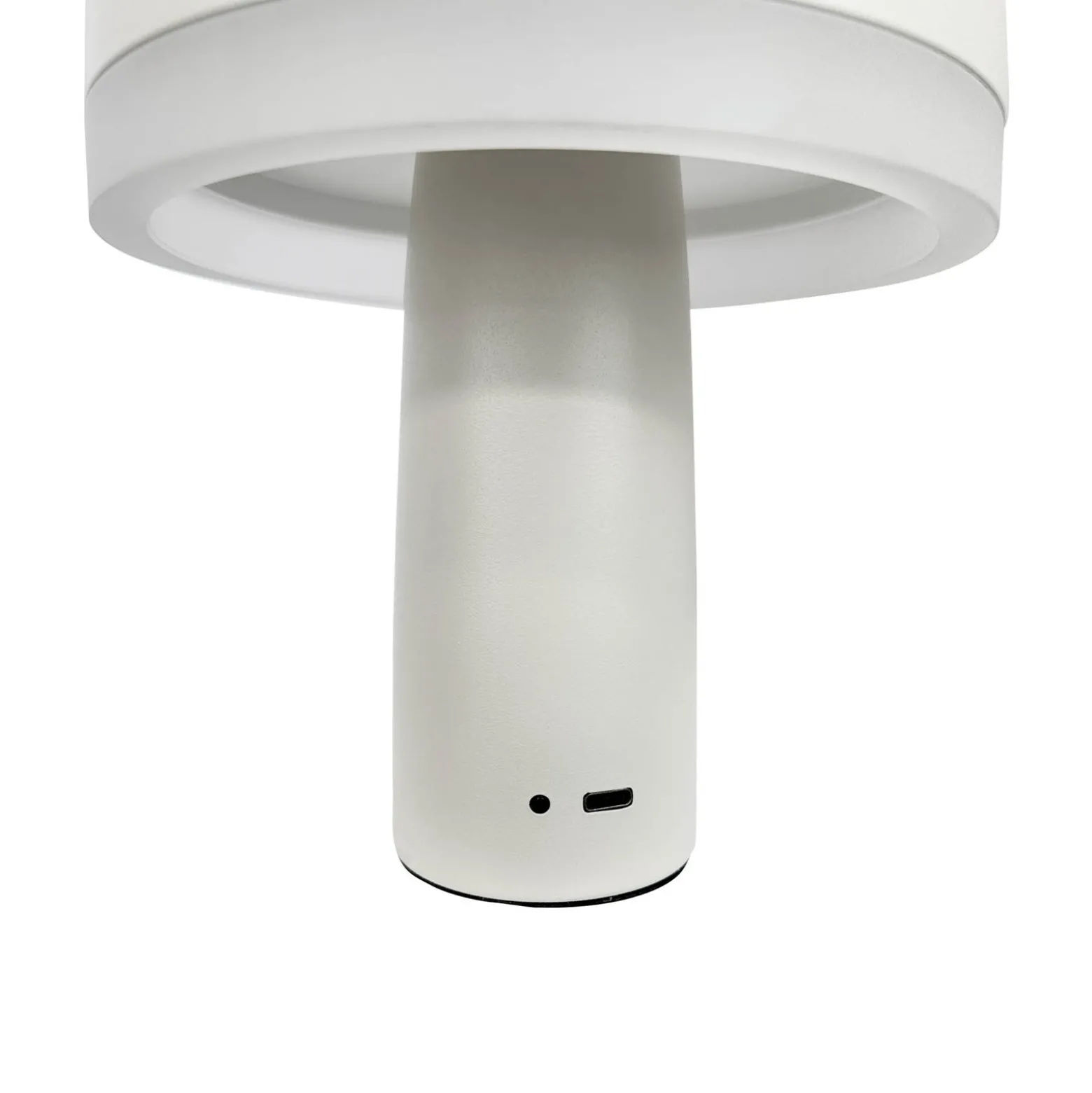 Dyberg Larsen ladattava LED-pöytävalaisin Porter, valkoinen, korkeus 16 cm