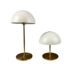 Dyberg Larsen LED-akkukäyttöinen pöytävalaisin Along, beige, 2 kpl:n sarja