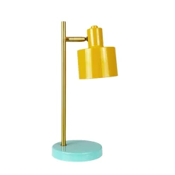Dyberg Larsen LED-akkupöytälamppu Ocean Mini, curry/turkoosi