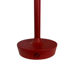 Dyberg Larsen LED-ladattava pöytävalaisin Flow, punainen, korkeus 25 cm