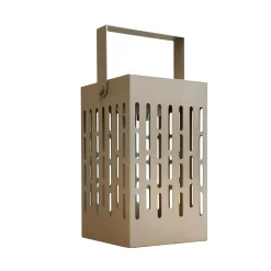 Dyberg Larsen LED-lyhty Luma, beige, 20 cm, IP44
