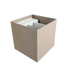 Dyberg Larsen LED-seinävalaisin Venus, beige, leveys 10 cm