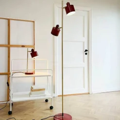 Dyberg Larsen Ocean-maavalaisin, tummanpunainen, 160 cm, 2-lamppuinen.