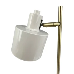 Dyberg Larsen Ocean -pöytälamppu, beige/messinki, korkeus 43 cm