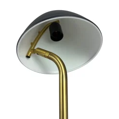 Dyberg Larsen pöytälamppu Oulu, musta/messinki, korkeus 47 cm