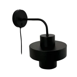 Dyberg Larsen seinävalaisin Stoke, musta, Ø 20 cm, metallia