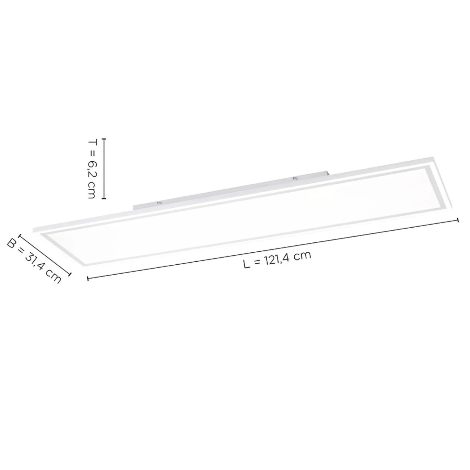 Edging-LED-paneeli, tunable white, 121x31 cm