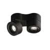 Egger DLS LED-kattospotti Clippo Duo, musta, 2 700K