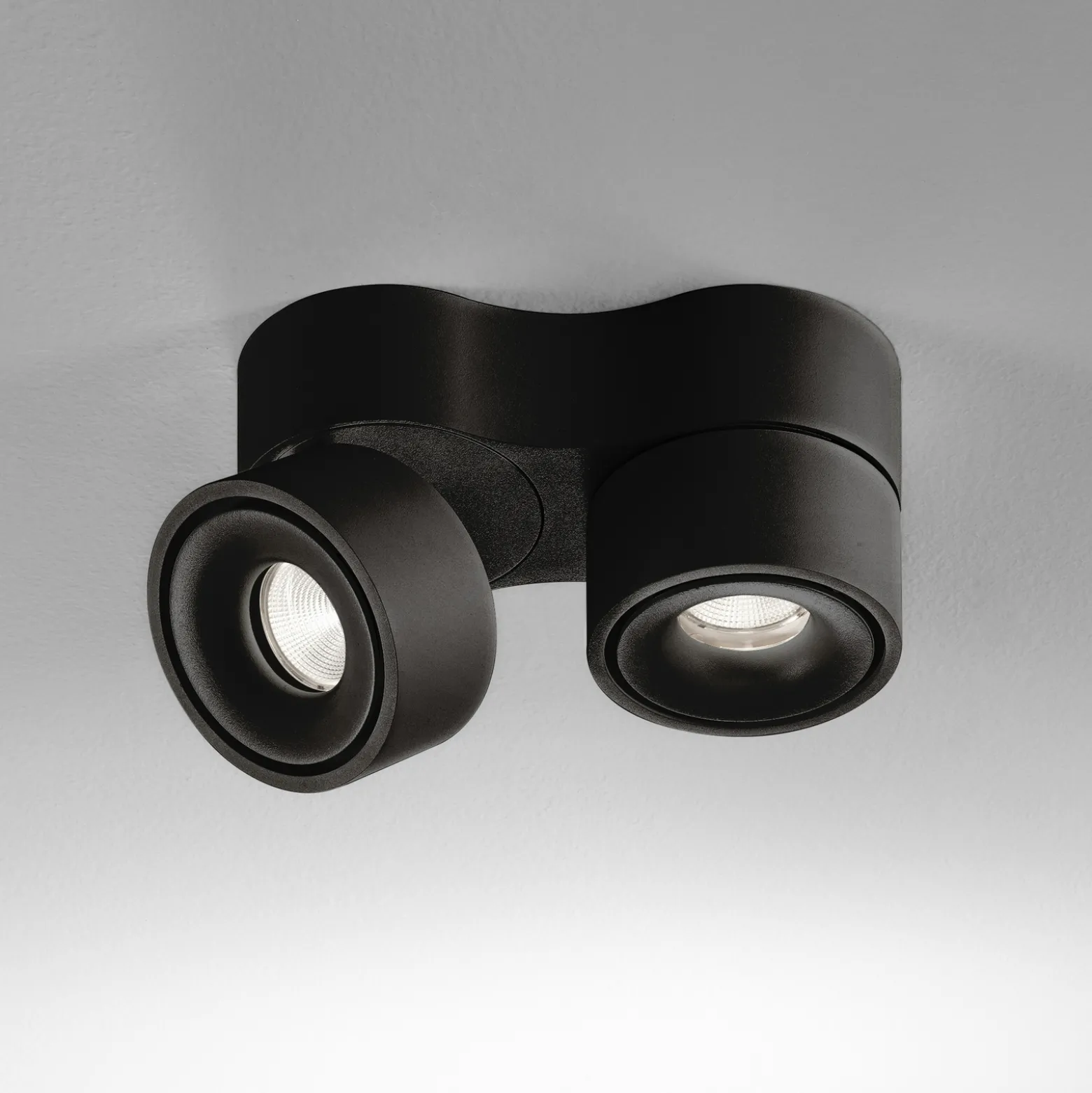 Egger DLS LED-kattospotti Clippo Duo, musta, 2 700K