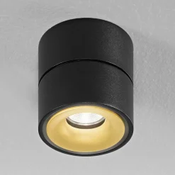 Egger DLS LED-kattospotti Clippo S, musta-kultainen