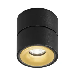 Egger DLS LED-kattospotti Clippo S, musta-kultainen