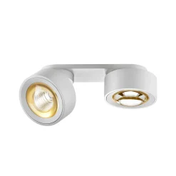 Egger DLS LED-kohdevalaisin Clippo Optic Duo, valkoinen/kulta, 2-valo, DTW