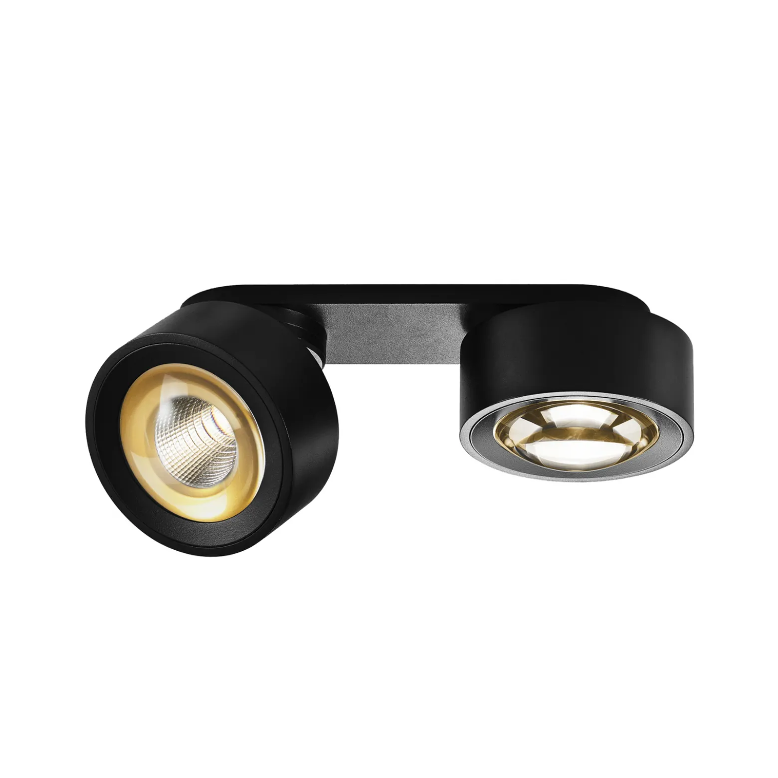 Egger DLS LED-valonheitin Clippo Optic Duo, musta/kulta, 2-valo DTW