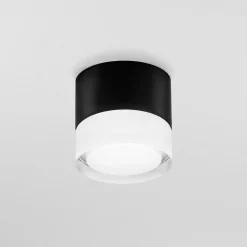 Egger DLS Phoenix ulkokattovalaisin 3000 K musta Ø 9cm alumiinia