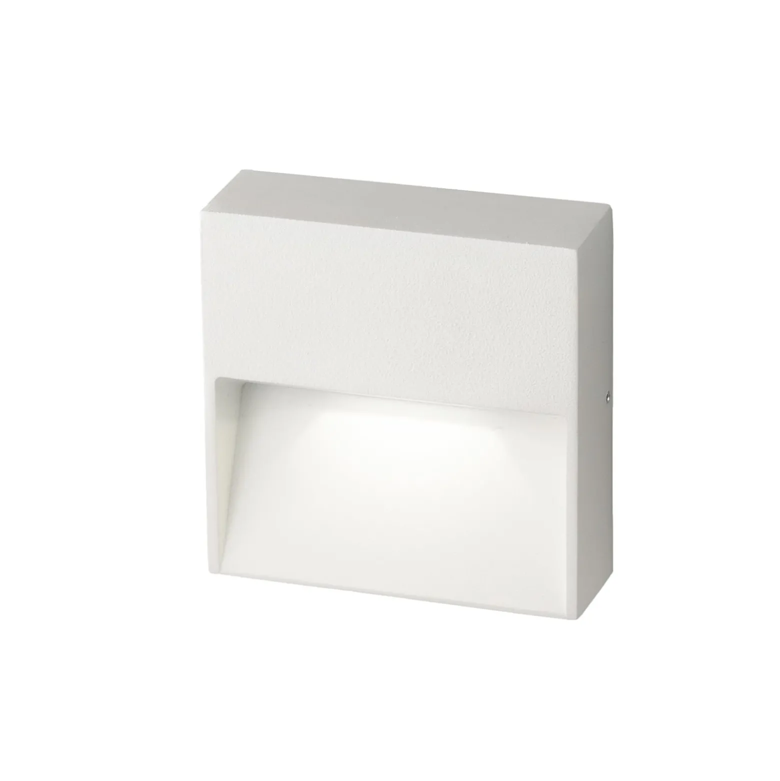 Egger DLS ulkoseinävalaisin Vigo Q, valkoinen 11x11 cm alumiini 3 000 K