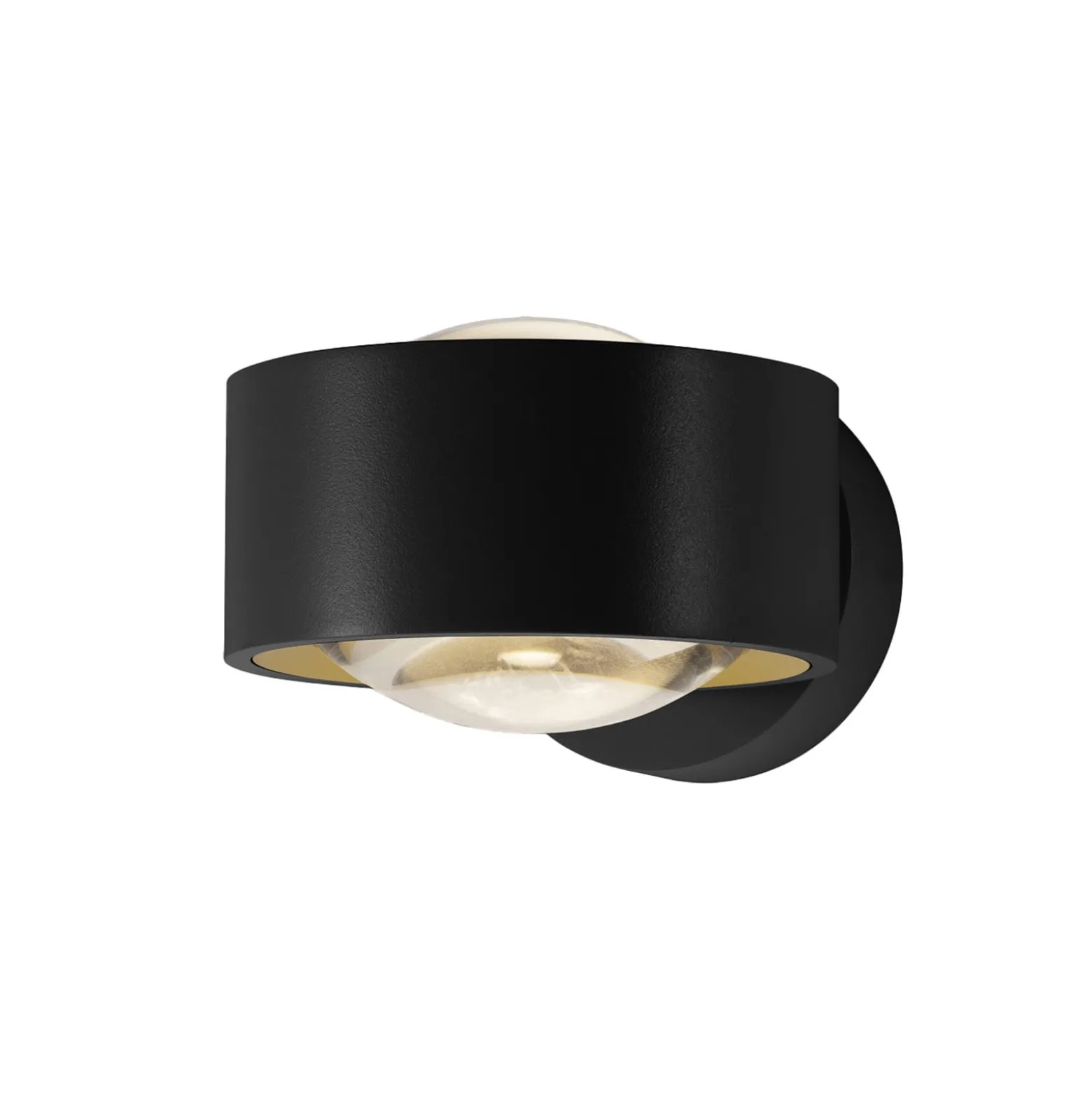 Egger LED-seinävalaisin Clippo Optic, musta/kulta, DTW, ylös/alaspäin