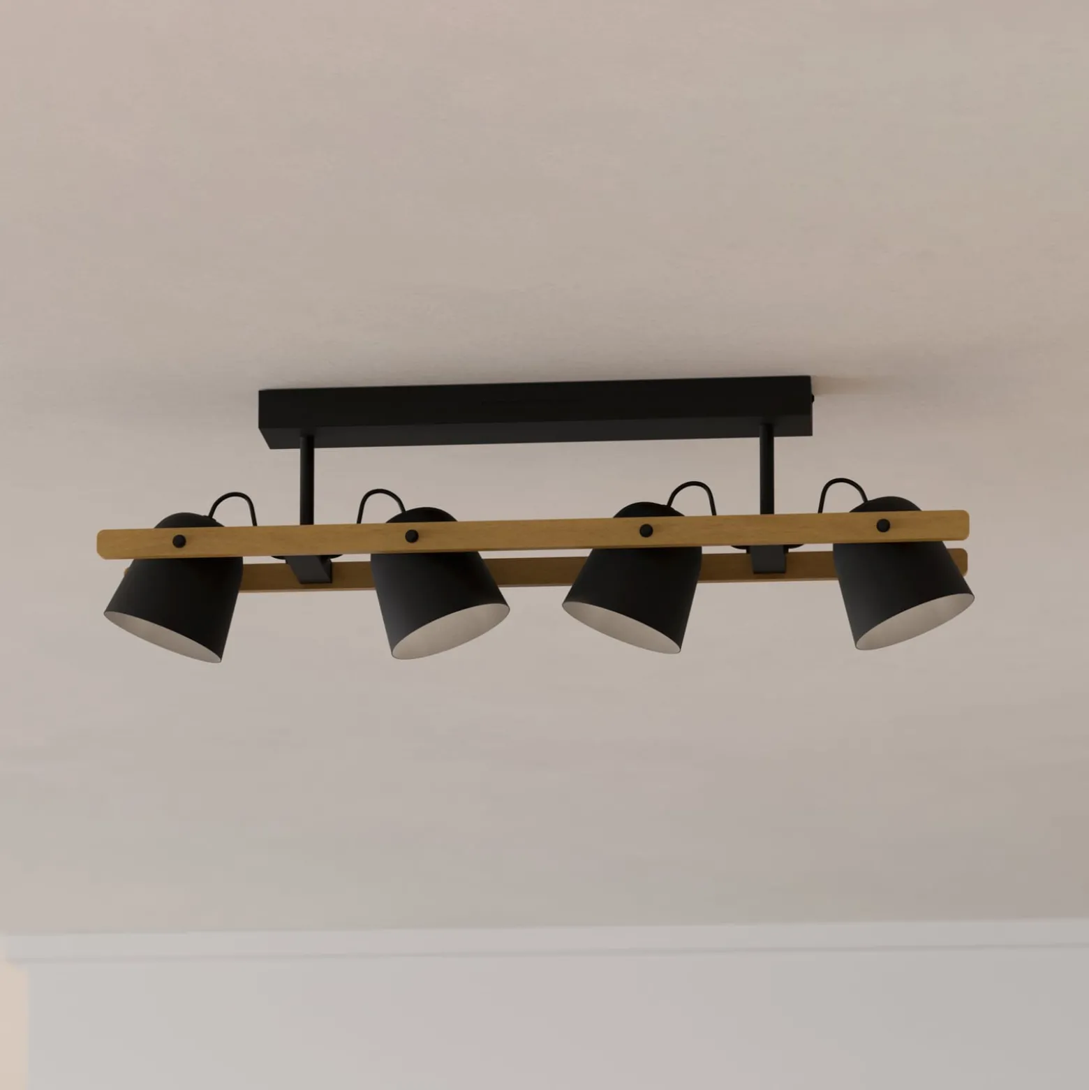 EGLO connect LED-kattovalaisin Hornwood-Z, 4-valaisin, musta