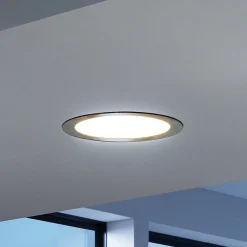 EGLO connect LED uppoasennusvalaisin Fueva-C, Ø 22,5 cm, nikkeliä