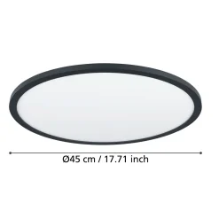 EGLO connect Sarsina-Z kattovalaisin musta Ø45cm