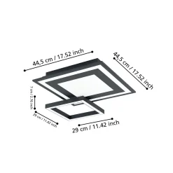 EGLO connect Savatarila-Z -LED-kattovalo musta