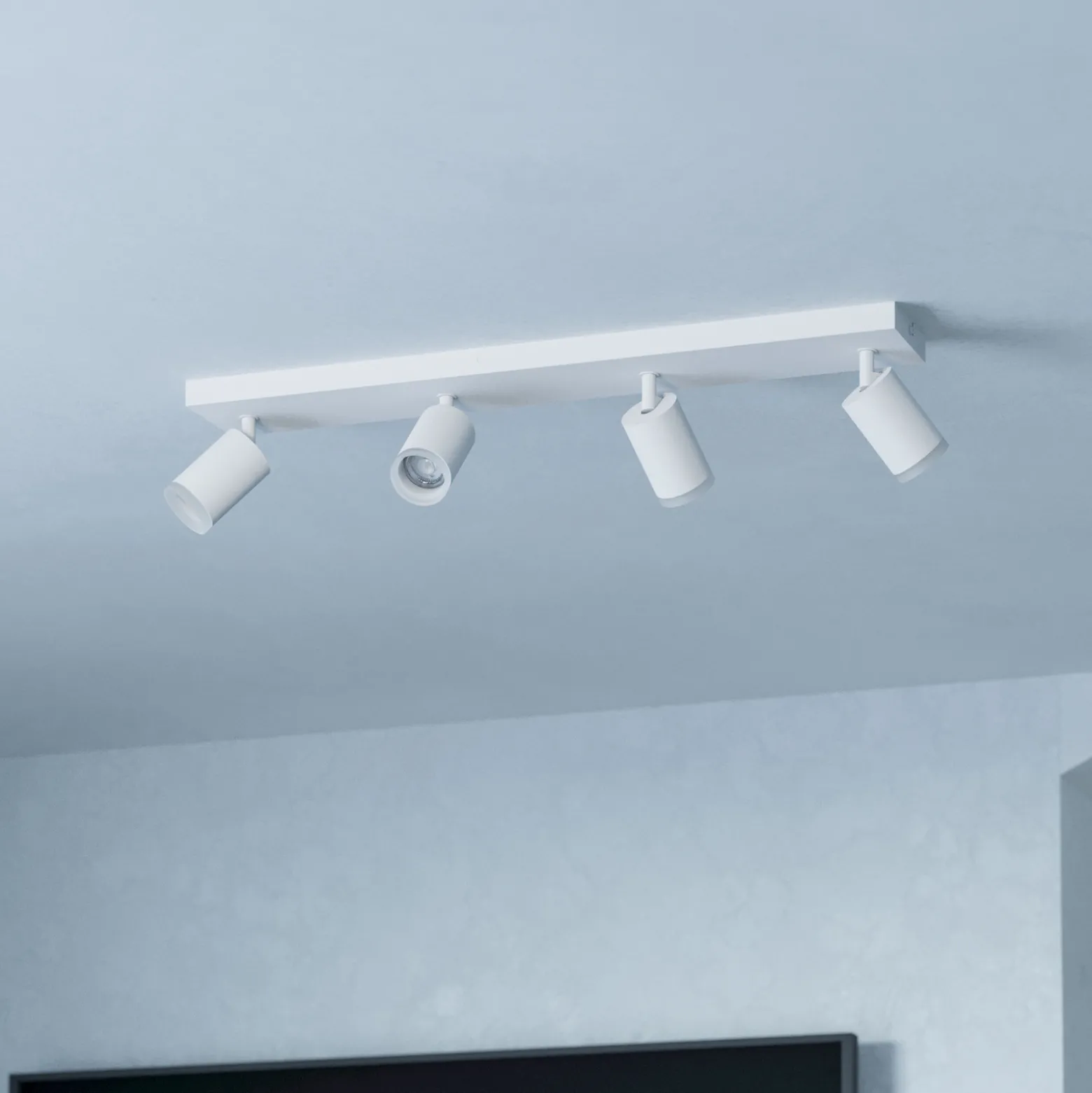 EGLO connect Smart-LED-Spot Melitello-Z, 4-lamppuinen, valkoinen