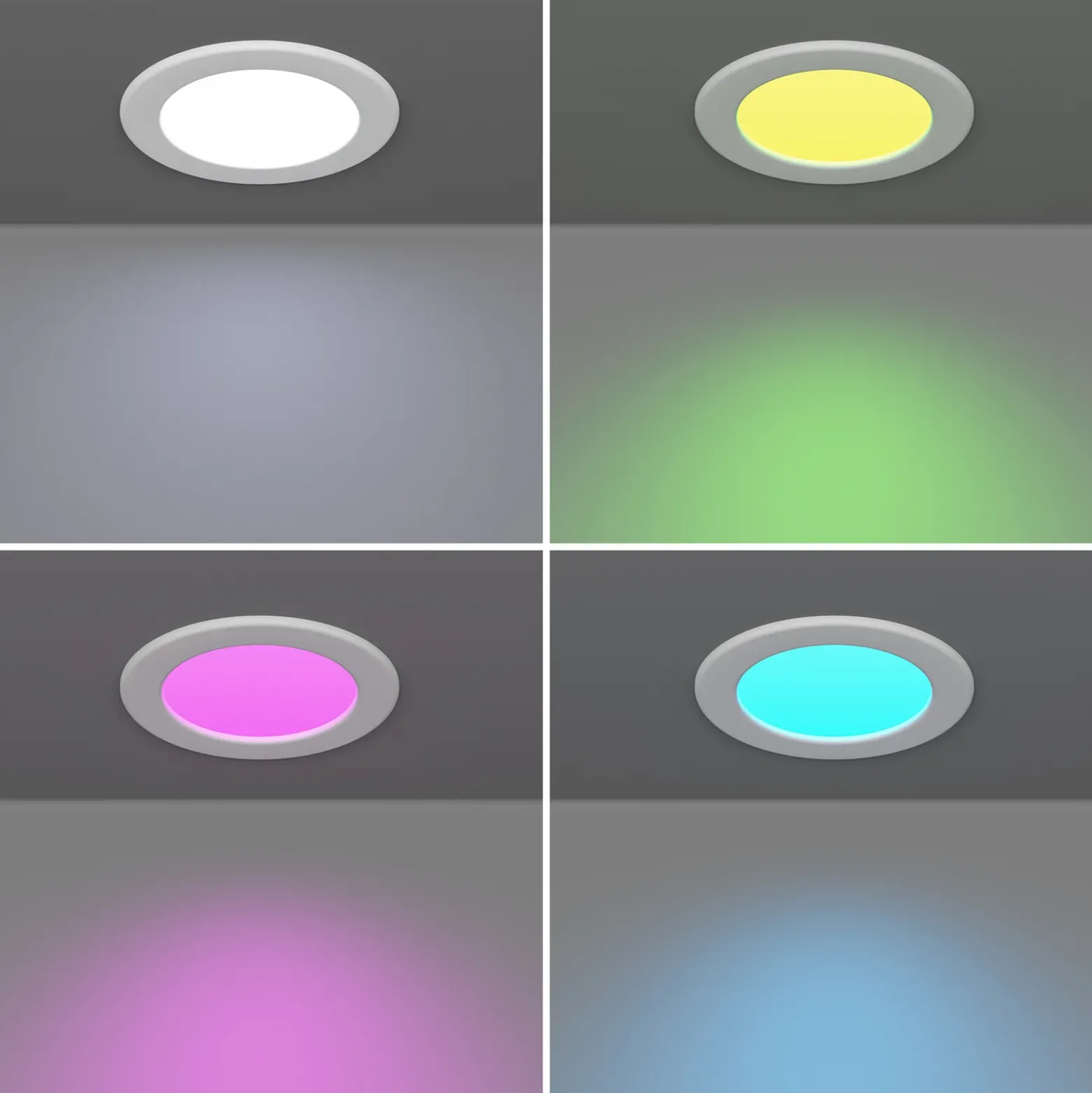 EGLO connect Smart LED-uppovalaisin Fueva 6-Z, valkoinen, Ø 12 cm