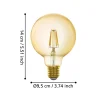 EGLO connect-z E27 G95 Globe 5,5W 500 Lumen 2200K