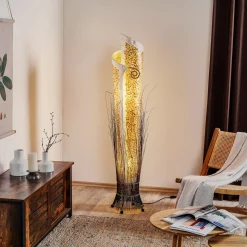 Eksoottinen YUNI-lattiavalaisin, 150 cm