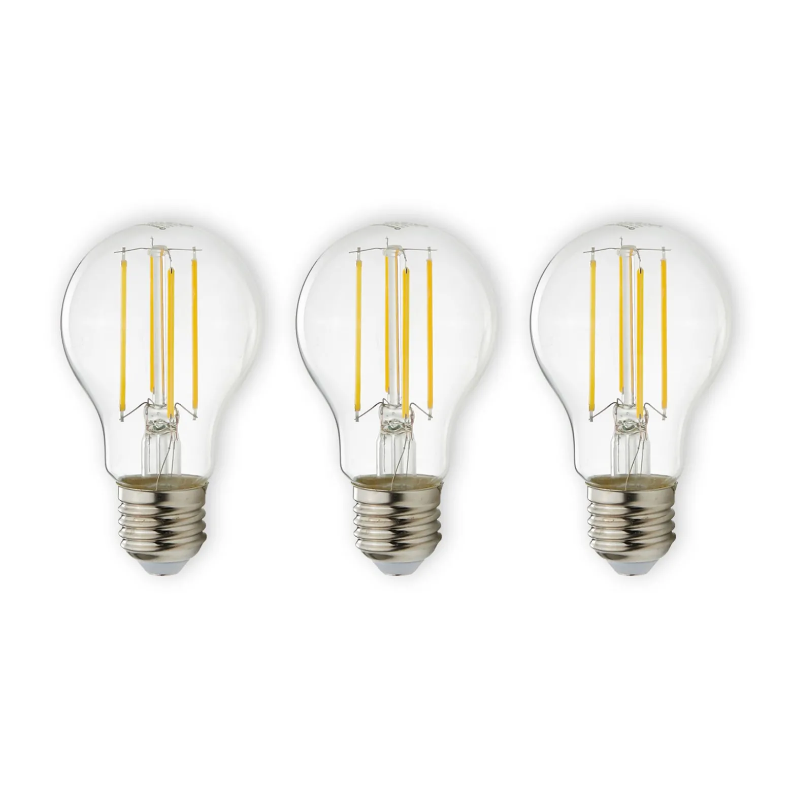 E27 LED-filamenttilamppu 7W 806lm 2700K kirkas 3x