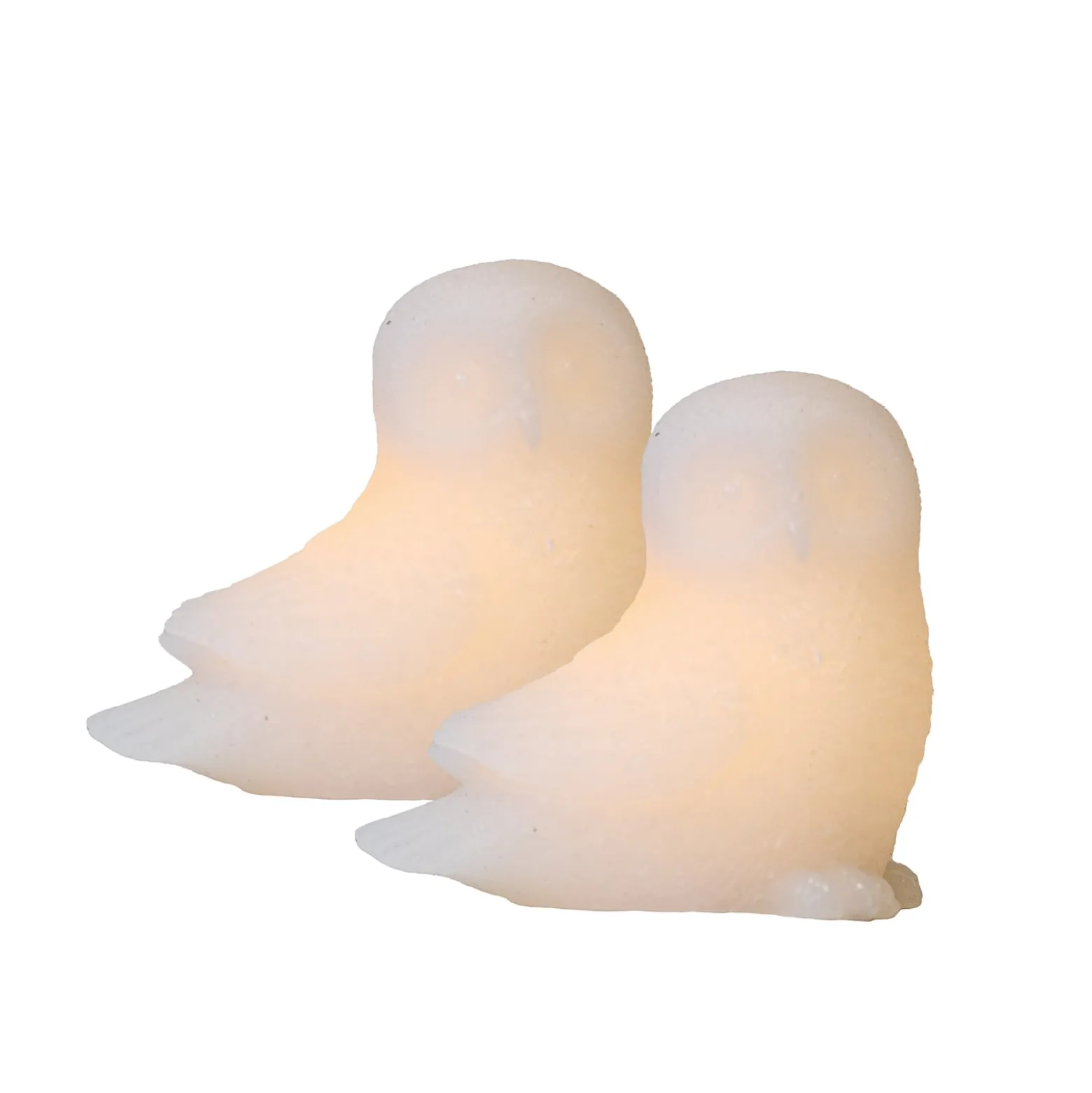 Ellen Owl LED-koristelamppu vahasta, sarja 2 kpl