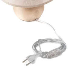 Envostar Gill pöytälamppu, puu luonnonväri/varjostin beige