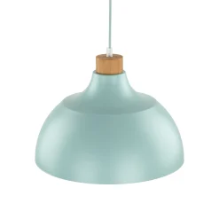 Envostar Kaitt-riippuvalaisin, mintunvihreä, Ø 34 cm, puiset yksityiskohdat