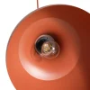 Envostar Kaitt-riippuvalaisin, tiilenpunainen, Ø 34 cm, puiset yksityiskohdat