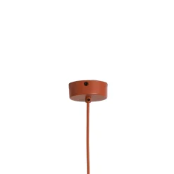 Envostar Kaitt-riippuvalaisin, tiilenpunainen, Ø 34 cm, puiset yksityiskohdat