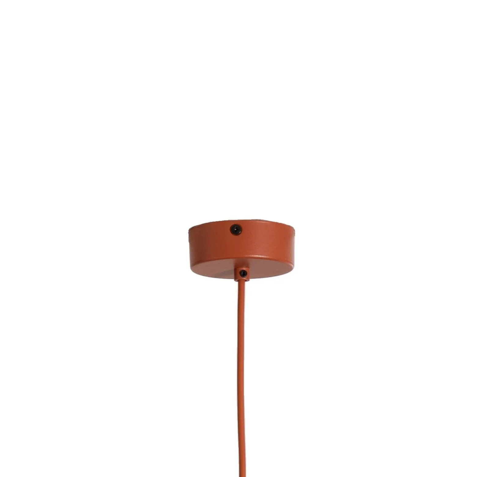 Envostar Kaitt-riippuvalaisin, tiilenpunainen, Ø 34 cm, puiset yksityiskohdat