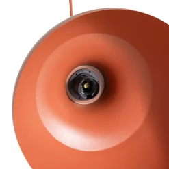 Envostar Kaitt-riippuvalaisin, tiilenpunainen, Ø 34 cm, puiset yksityiskohdat