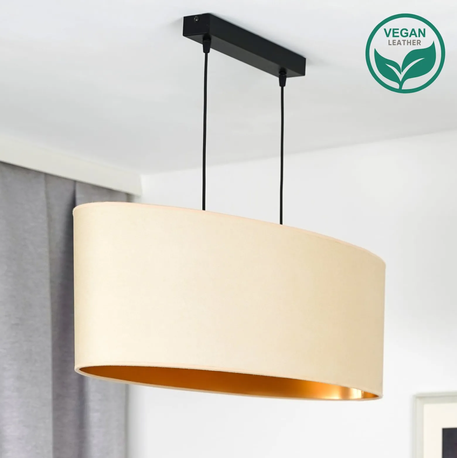 Envostar riippuvalaisin Idun light beige 80 cm luonnollinen materiaali