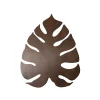Envostar seinävalaisin Folah, lehden muotoinen, pähkinäpuu, 40 x 35 cm