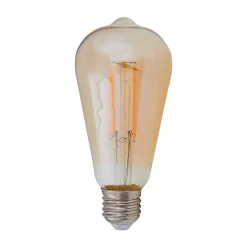 E27 rustiikki LED-lamppu 6W meripihka 1800K 2kpl
