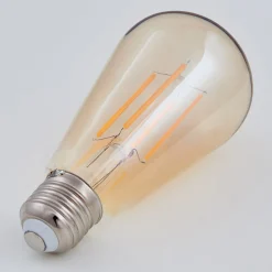 E27 rustiikki LED-lamppu 6W meripihka 1800K 2kpl