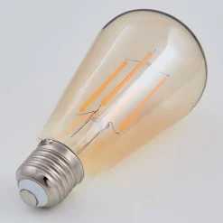 E27 rustiikki LED-lamppu 6W meripihka 1800K 4kpl