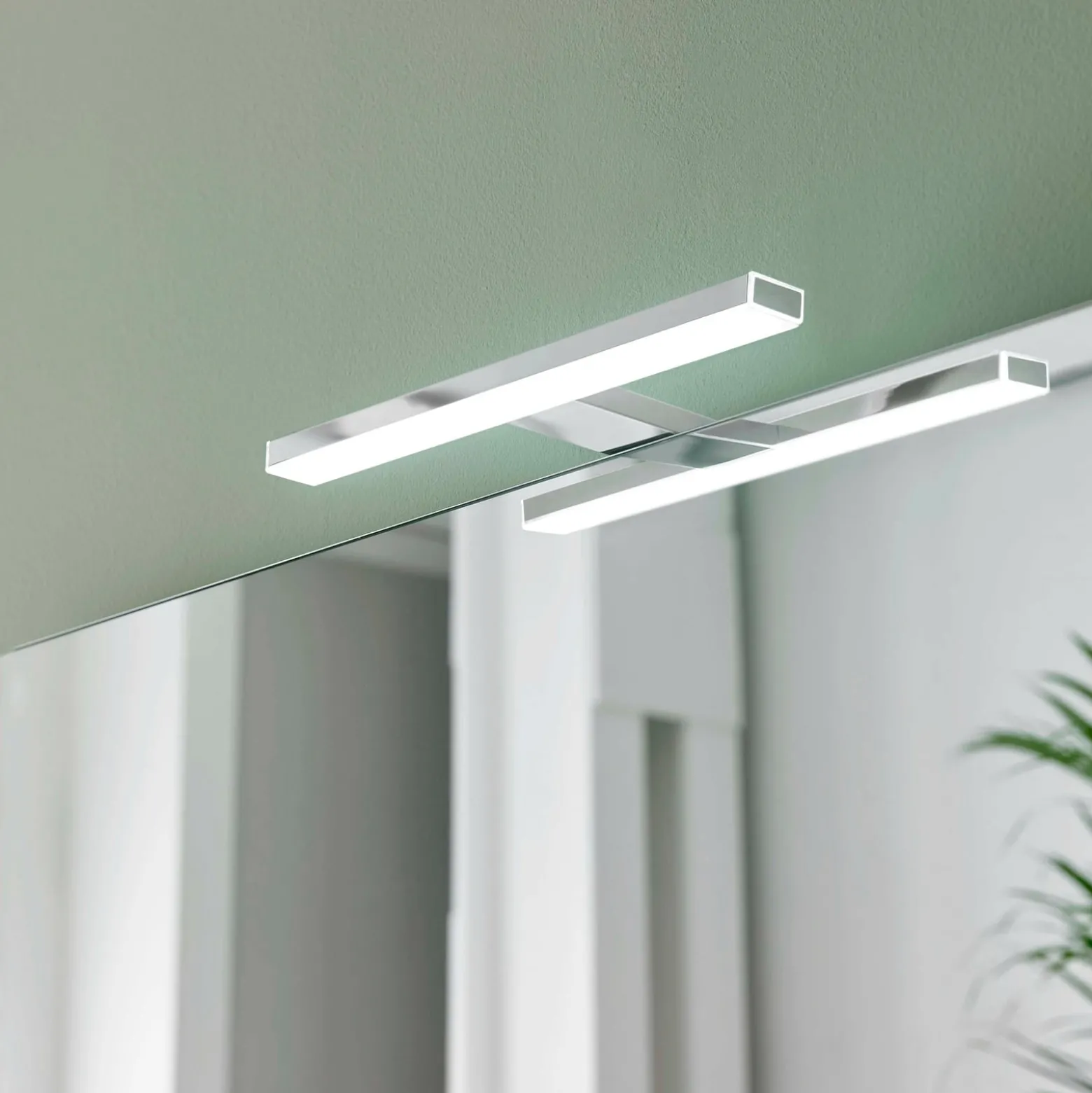 Esther 2 LED-peilivalaisin, kromi, 28 cm