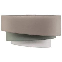 Euluna Trio yksivärinen kattovalaisin, harmaa, Ø 60 cm, tekstiili