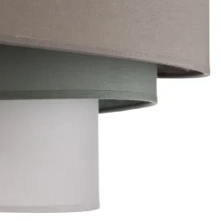 Euluna Trio yksivärinen kattovalaisin, harmaa, Ø 60 cm, tekstiili