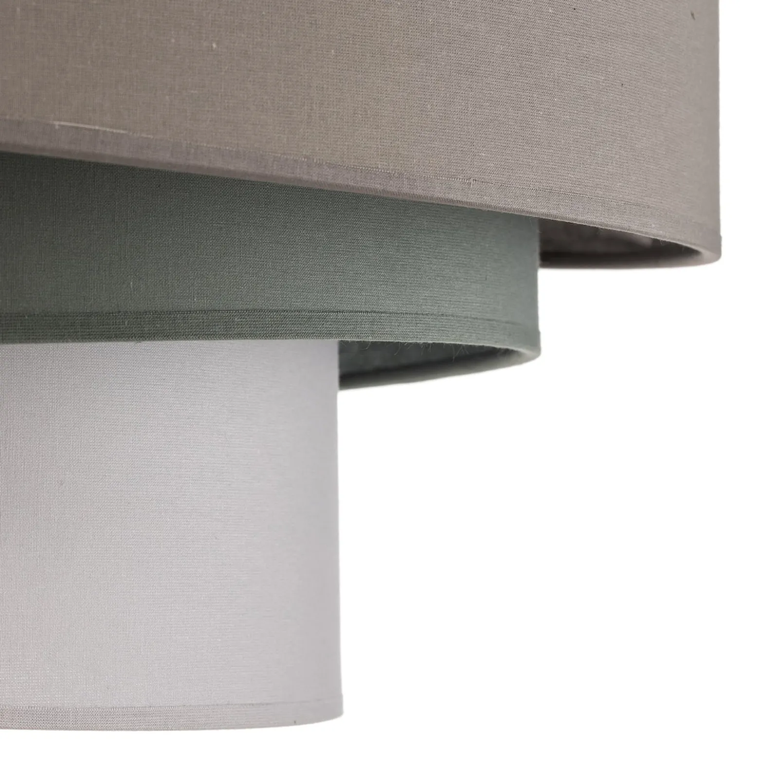 Euluna Trio yksivärinen kattovalaisin, harmaa, Ø 60 cm, tekstiili