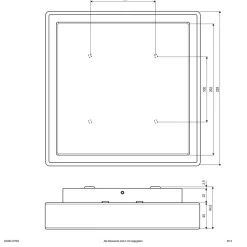 EVN LED ulkokattovalaisin Tectum, 24x24 cm, antrasiitti, 110°