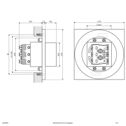 EVN LQ230-LED-seinäuppovalaisin, down, antrasiitti